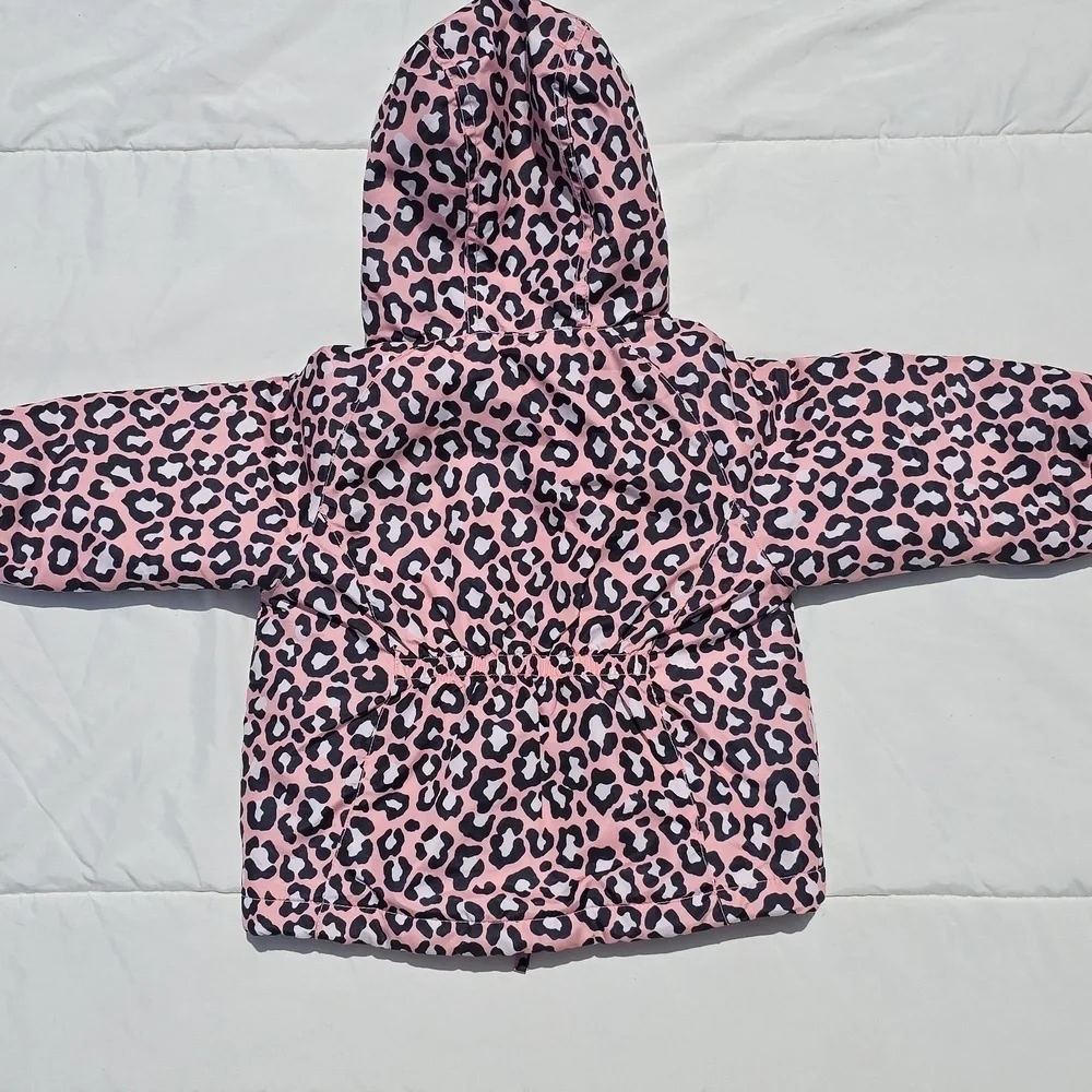 The Childrens Place -Pink Leopard Print Hooded Jacket. Size 2T. NWOT
